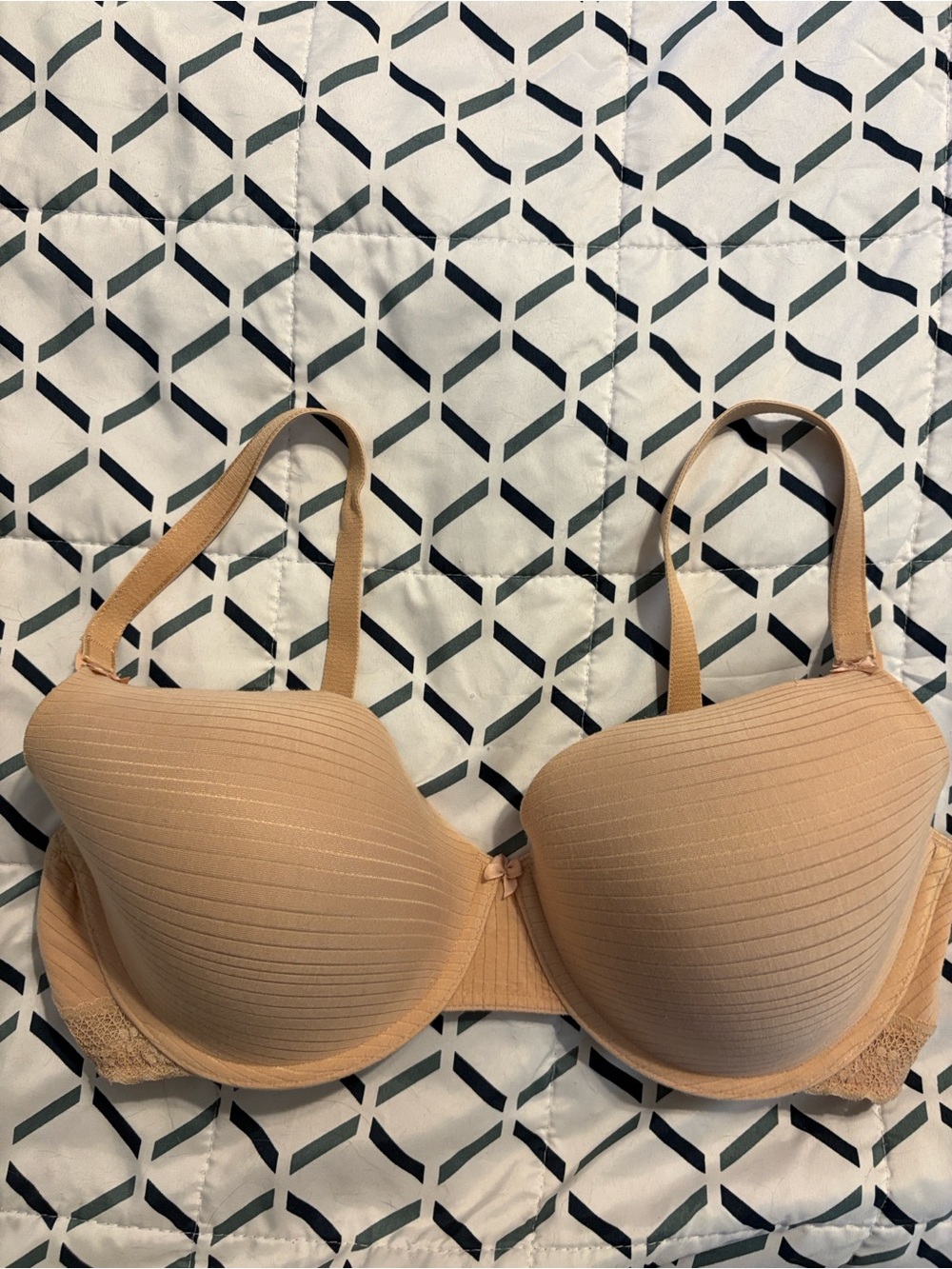 Felina Nude Ribbed Padded Underwire Bra